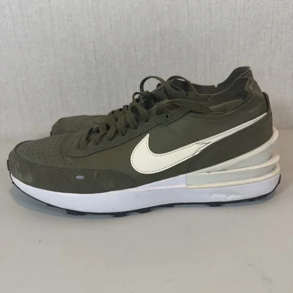 Nike Waffle One Leather Medium Olive Size 9.5 - Picture 11 of 16